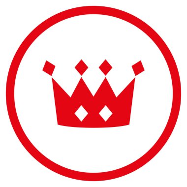 Taç yuvarlak vektör simgesi