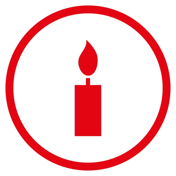 Candle rundade vektor symbol — Stock vektor