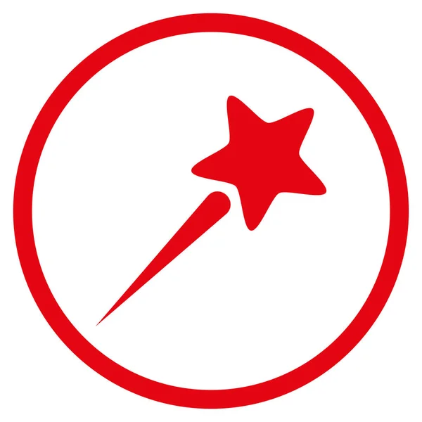 Estrella voladora redondeada Vector Icono — Vector de stock