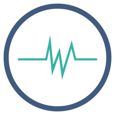 Nabız sinyal yuvarlak vektör simgesi