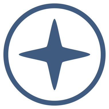 Işıltı yuvarlak vektör yıldız simgesi