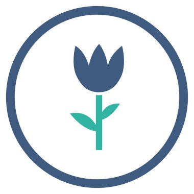Lale yuvarlak vektör simgesi