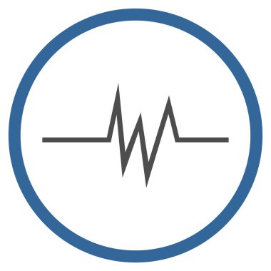 Nabız sinyal yuvarlak vektör simgesi