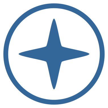 Işıltı yuvarlak vektör yıldız simgesi