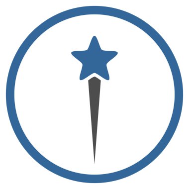 Yuvarlak vektör yıldız simgesi başlangıç