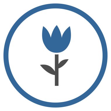 Lale yuvarlak vektör simgesi