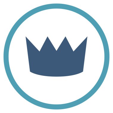 Taç yuvarlak vektör simgesi