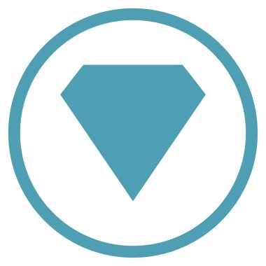 Elmas yuvarlak vektör simgesi