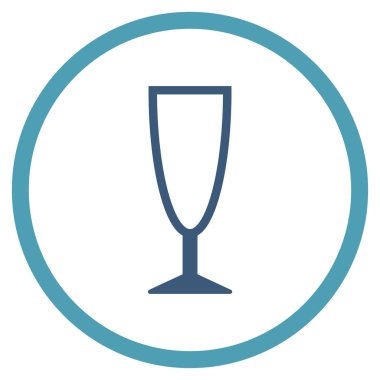 Vektör simgesi boş şarap kadehi yuvarlak