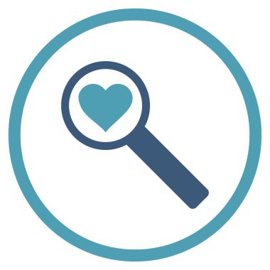 Aşk yuvarlak vektör simge bulmak