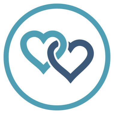 Vektör simge bağlantılı kupa yuvarlak