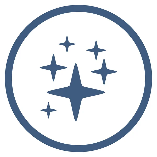 Estrellas de chispa redondeado Vector icono — Vector de stock
