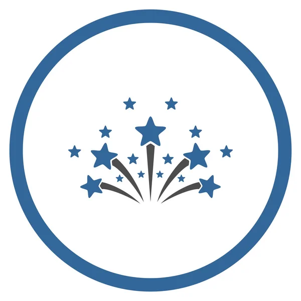 Estrella fuegos artificiales redondeados Vector icono — Vector de stock