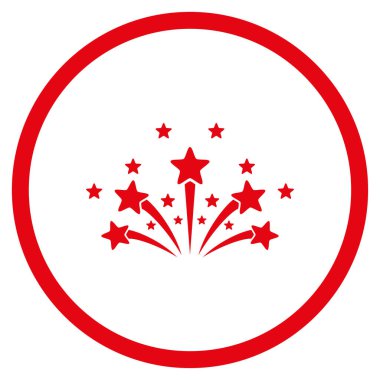 Yıldız havai fişek yuvarlak vektör simgesi