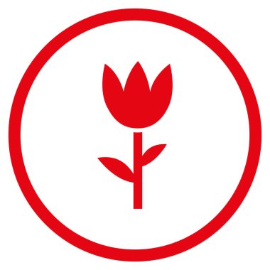 Lale yuvarlak vektör simgesi