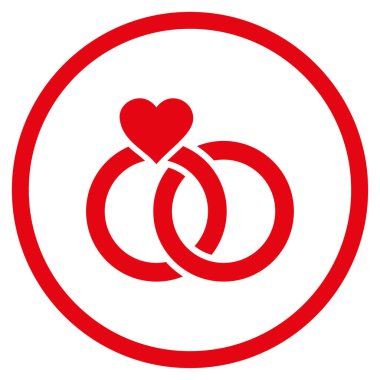 Alyans yuvarlak vektör simgesi