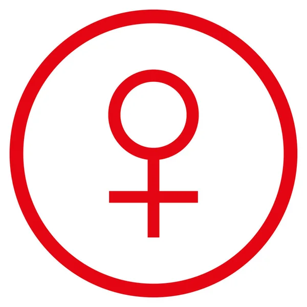 Venus Female Symbol Rounded Vector Icon — Stock Vector