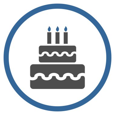 Doğum günü pastası yuvarlak vektör simgesi