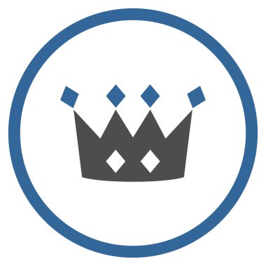 Taç yuvarlak vektör simgesi