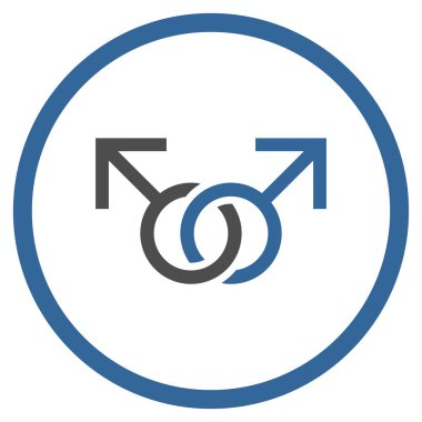 Eşcinsel aşk sembol simge vektör yuvarlak