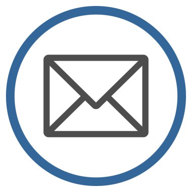 Mektup yuvarlak vektör simgesi