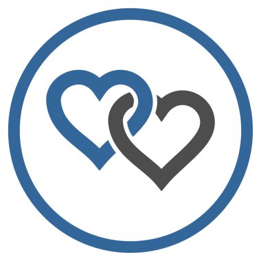 Vektör simge bağlantılı kupa yuvarlak