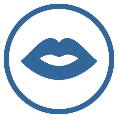 Dudaklar yuvarlak vektör simgesi
