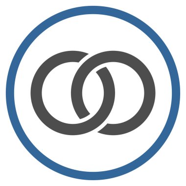 Alyans yuvarlak vektör simgesi