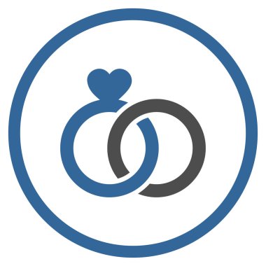 Alyans yuvarlak vektör simgesi