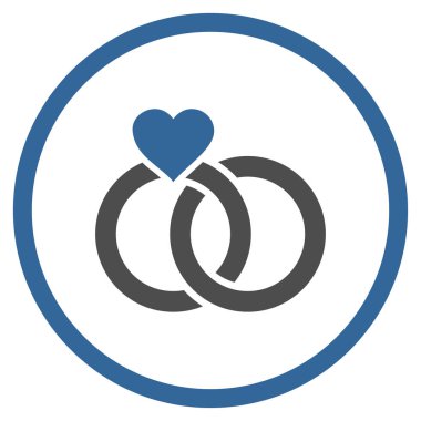 Alyans yuvarlak vektör simgesi