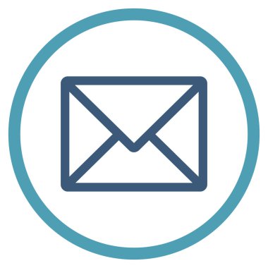 Mektup yuvarlak vektör simgesi