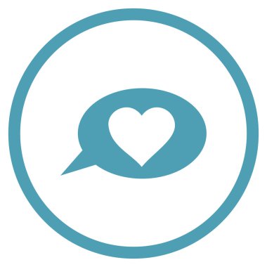 Aşk ileti balon yuvarlak vektör simgesi