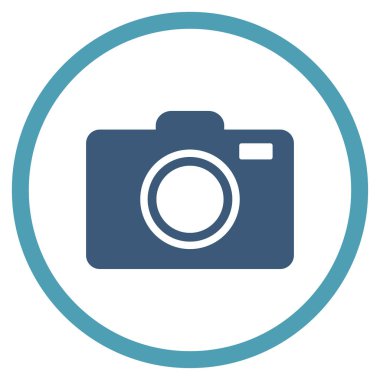 Fotoğraf kamera yuvarlak vektör simgesi