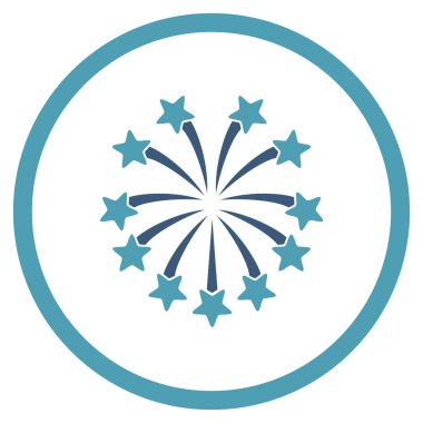 Küresel havai fişek yuvarlak vektör simgesi