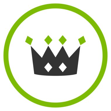 Taç yuvarlak vektör simgesi