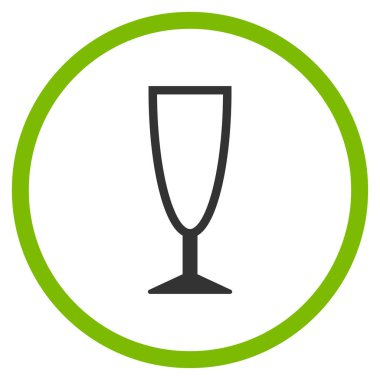 Vektör simgesi boş şarap kadehi yuvarlak