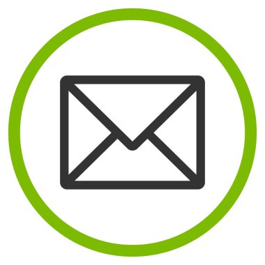 Mektup yuvarlak vektör simgesi