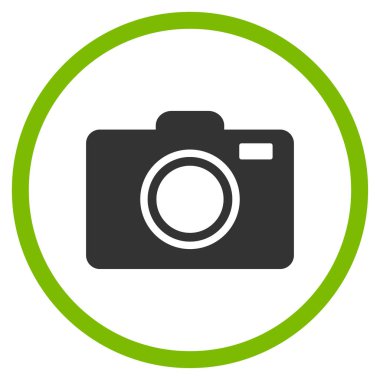 Fotoğraf kamera yuvarlak vektör simgesi