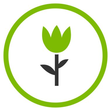 Lale yuvarlak vektör simgesi