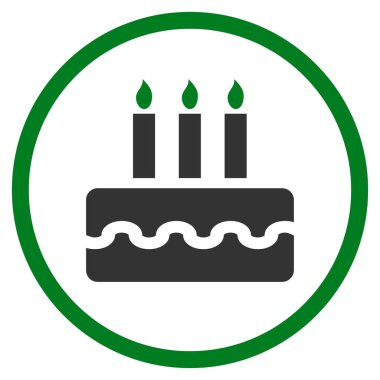 Doğum günü pastası yuvarlak vektör simgesi