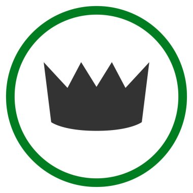 Taç yuvarlak vektör simgesi