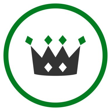 Taç yuvarlak vektör simgesi