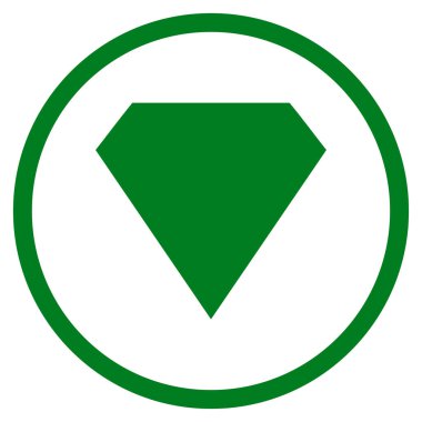 Elmas yuvarlak vektör simgesi