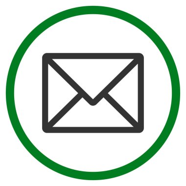 Mektup yuvarlak vektör simgesi