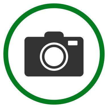 Fotoğraf kamera yuvarlak vektör simgesi