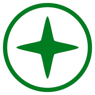 Işıltı yuvarlak vektör yıldız simgesi