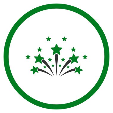 Yıldız havai fişek yuvarlak vektör simgesi