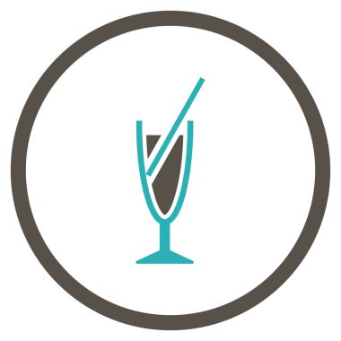 Kokteyl yuvarlak vektör simgesi