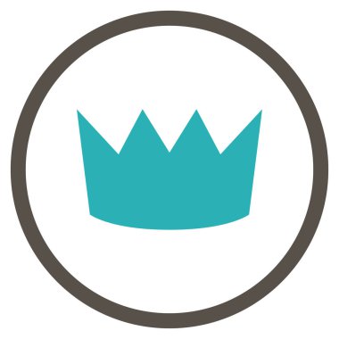 Taç yuvarlak vektör simgesi