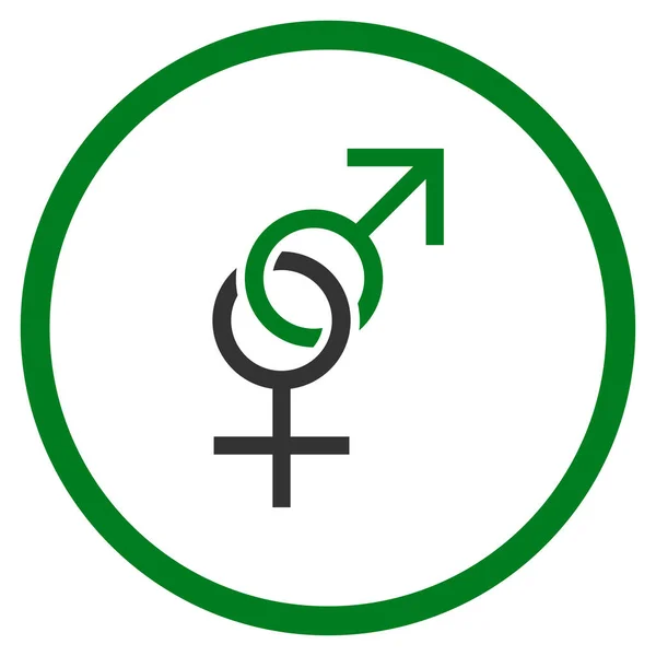 Símbolo sexual redondeado Vector icono — Vector de stock